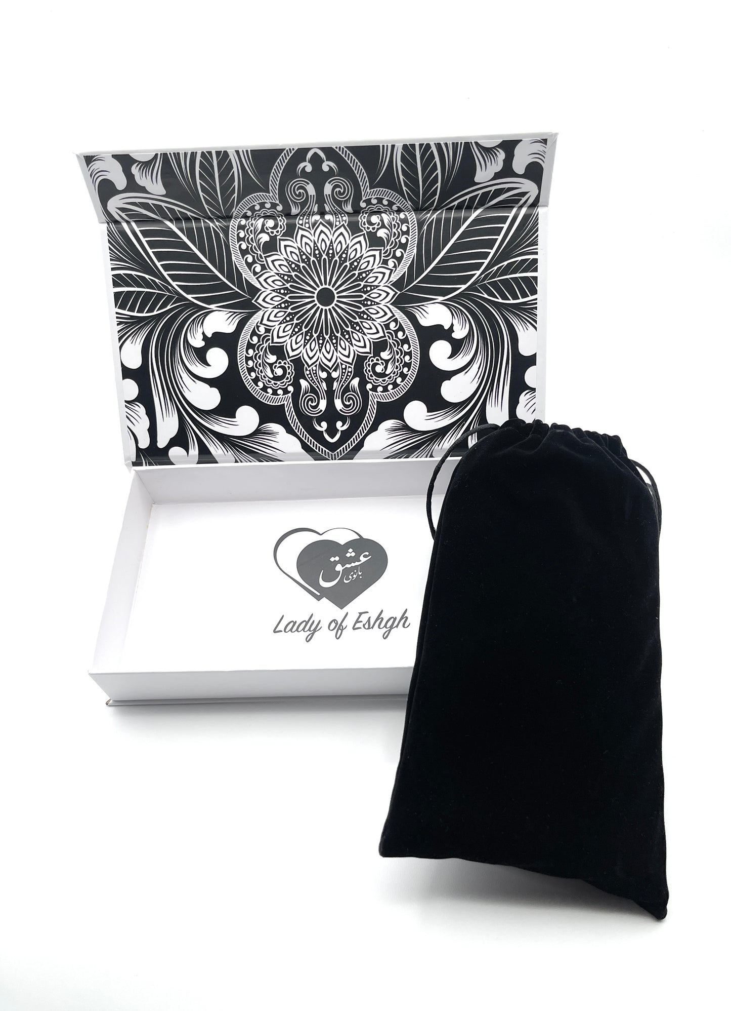 The Eshghe-mani Collection by Lady of Eshgh 12pc exquisite makeup brush, set with collectors box and felt storage pouch ￼