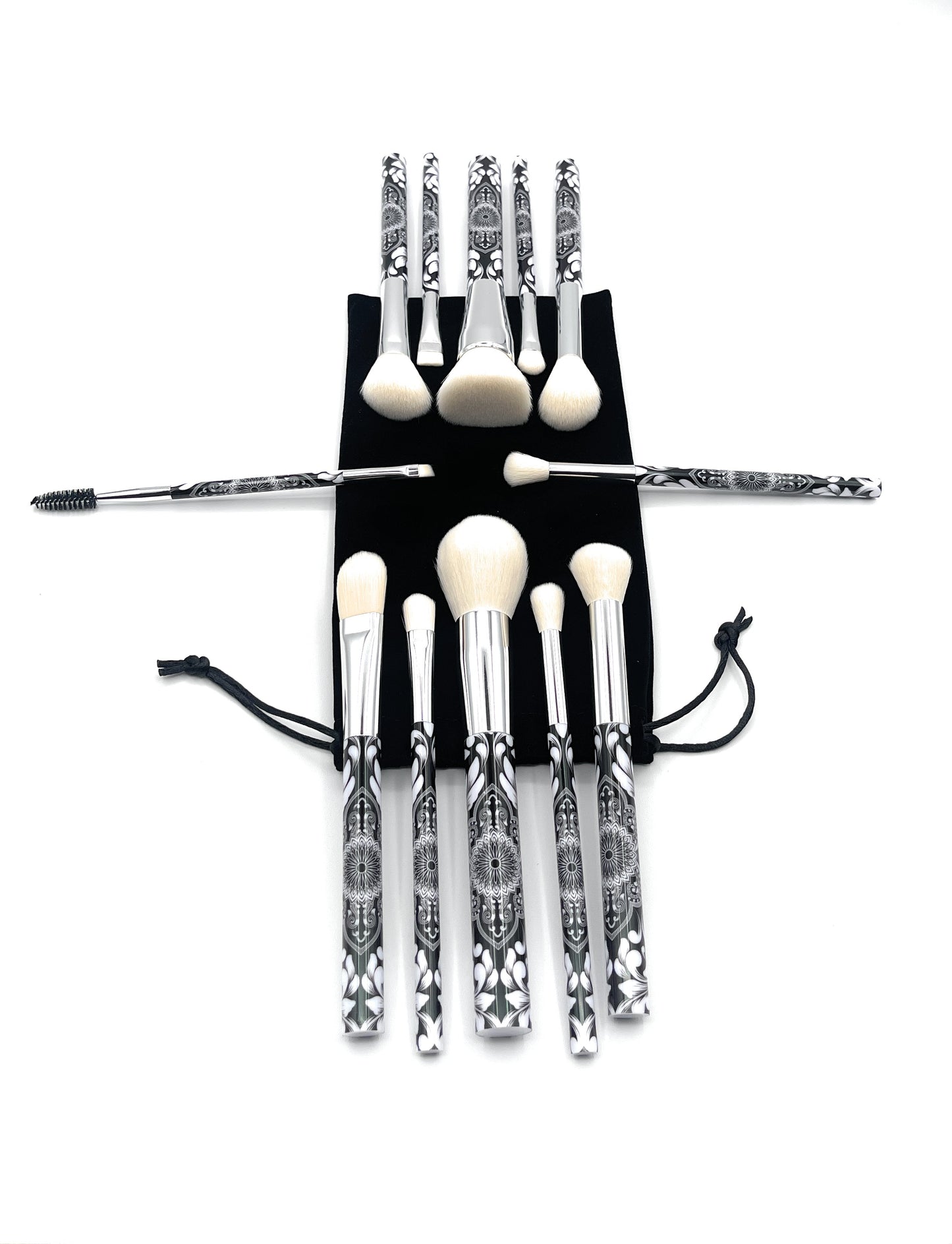 The Eshghe-mani Collection by Lady of Eshgh 12pc exquisite makeup brush, set with collectors box and felt storage pouch ￼